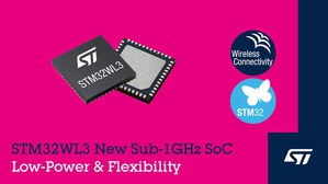 意法半導體推出遠距無線微控制器STM32WL3支援多種無線通訊協定，簡化各種用途的無線系統設計，提升智慧測量、智慧建築和工業監控的連線效能。