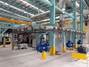 东元印度新厂重环保使用无溶剂凡立水并建置自动电工及自动喷漆烘乾等设备