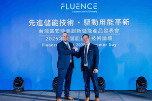 Fluence 亞太營運總監 Matthias Nagler（左）、台灣富安能源總經理鄒宏楷（右）