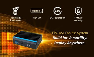 安勤科技新一代无风扇超薄嵌入式系统 EPC-ASL,适合於智慧制造、智慧零售、交通监控与医疗前端系统等边缘智慧应用。