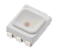 Vishay採用高整合 PLCC-6 封裝的VLMRGB6122,可支援獨立LED晶片控制,以達到更廣的色彩範圍,車規級裝置發光強度高達 2800 mcd。